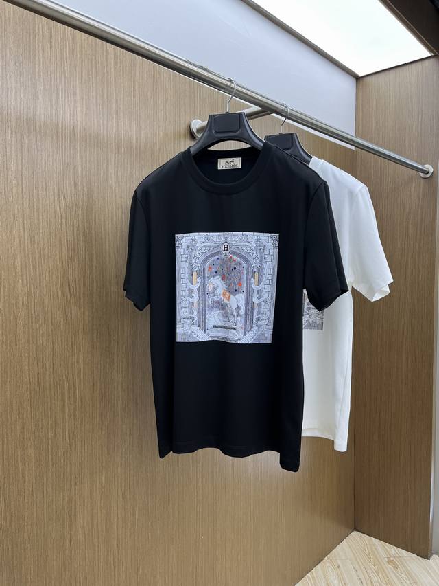 新品 Her Ss春夏独家专供新款原单男士休闲短袖 高端定制 高端版本 时尚百搭爆款进口面料 手感超柔软细腻 穿着亲肤舒适 高端精品 代工厂P精细做工 上身非常