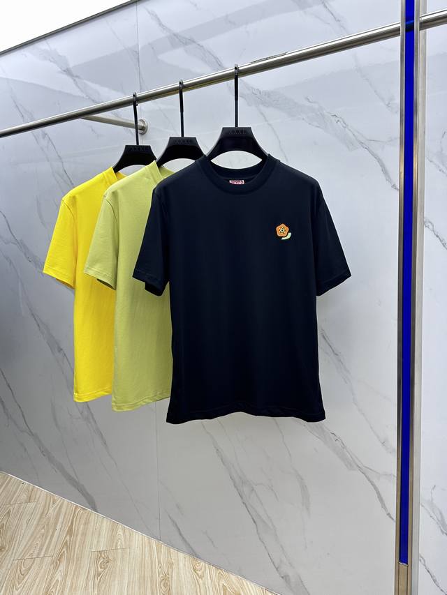 Kenzo*高田贤三 2025春夏新款首发专柜最新款短袖圆领T恤 高端订制 设计前卫时尚！品牌Logo重工艺设计 高端长绒棉面料.手感柔软.穿着舒适.专柜级别精