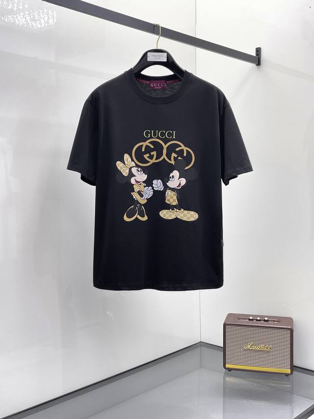 古驰2025夏季新款短袖T恤，个性艺术系列全网独家首发 百搭款细节处理完美纯棉面料十分精致 原版面料 网红明星同款高版本 高品质手感非常舒服 时尚又个性 超级百