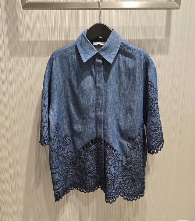 Zimmermp*2025新品高奢牛仔重工艺通体刺绣休闲松弛感一套搭配超级舒适刺绣超重工 不挑人的版型 谁穿谁好看 码数Sml 款号上衣 P115430 短裤4