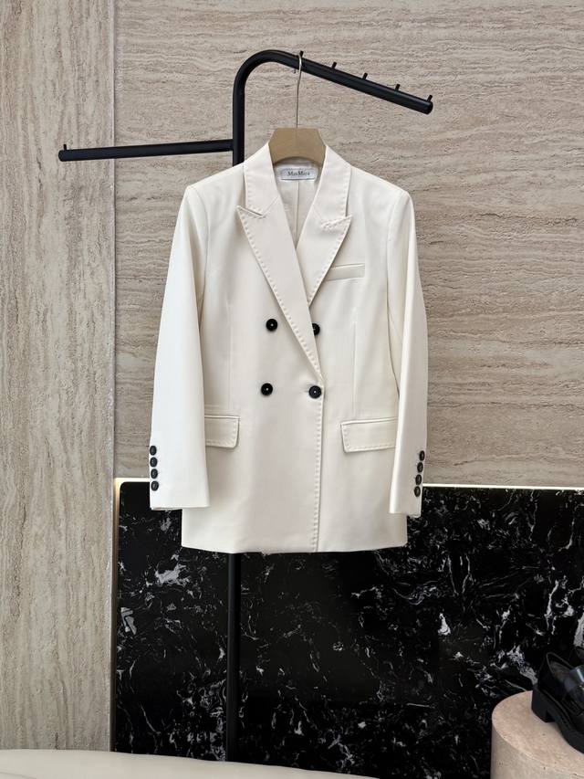 Tf033A#新款外套 Max Mara 60%羊毛 长袖西装外套 薄荷绿 米白色 36 38 40 42