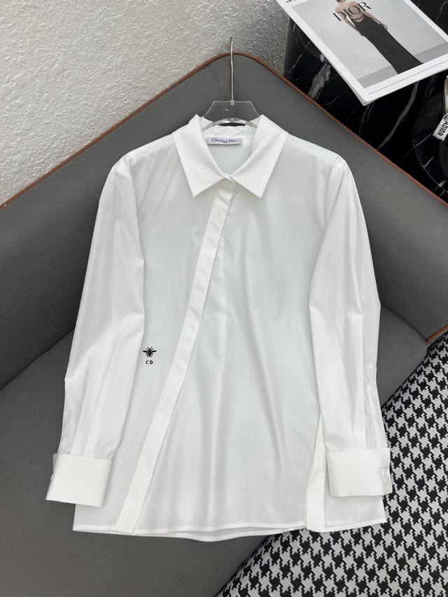 Dio* 25Ss新款长袖衬衫 小蜜蜂绣花装饰 经典版型 单色三码Sml