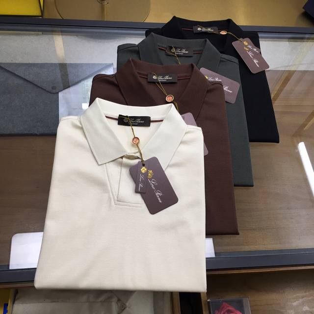 专柜新品 Lp 25Ss春夏新款科技网眼珠地棉布翻领短Tee，男士极简风纯色商务休闲短袖Polo衫！贸易公司渠道稀出，领先官网发售！一款集品质、时尚与舒适于一身