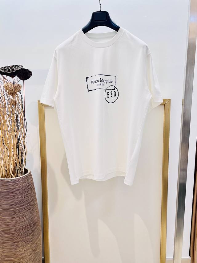Size：S M L Xl 黑白两色 男女同款 Ma*Son Marg*Ela 马*拉2025Fw春夏新品520特别限量款T恤 上身很舒适 特别适合我这种喜欢舒