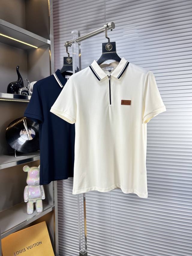 Bc*布鲁提 Ss25夏季新款翻领Polo衫 高品质珠地棉材质 雍容华贵的品牌风格，客供进口面料 做出来的衬衫也是版型垂顺挺括，并且还抗皱抗起球，贴身穿着也是极