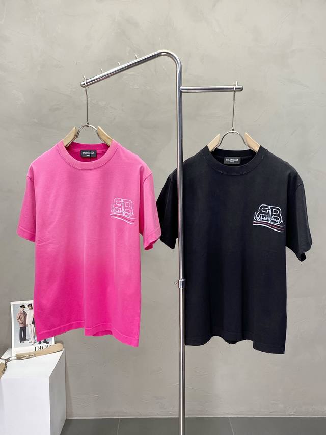 Balenciga巴黎世家独家专供新款原单男士休闲短袖 高端定制 高版本 时尚百搭爆款进口面料 手感超柔软细腻 穿着亲肤舒适 高端精品 代工厂P精细做工 上身非