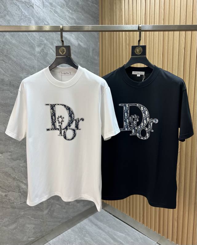 Dior 迪奥 2025春夏新品 三标齐全 圆领纯棉短袖T恤 好货不用过多介绍 看细节 专柜码数：M-Xxxxl 175 140建议L