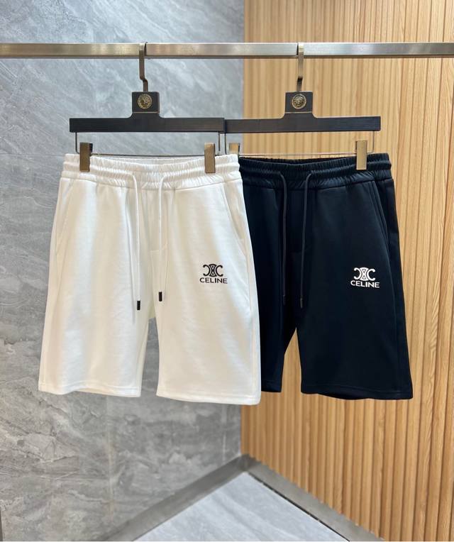 Celine 赛琳 2025春夏新品 三标齐全 松紧带五分休闲裤短裤 好货不用过多介绍 看细节 专柜码数：M-Xxxl 175 140上身建议L