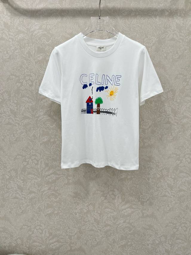 Celin* 25新款童趣涂鸦印花圆领修身短袖T恤丨独家Yb开发！高版出品！趣味满满 打破单调感 一整个上身就是减龄少女！走在街上吸睛度满分！青春又活力的感觉包