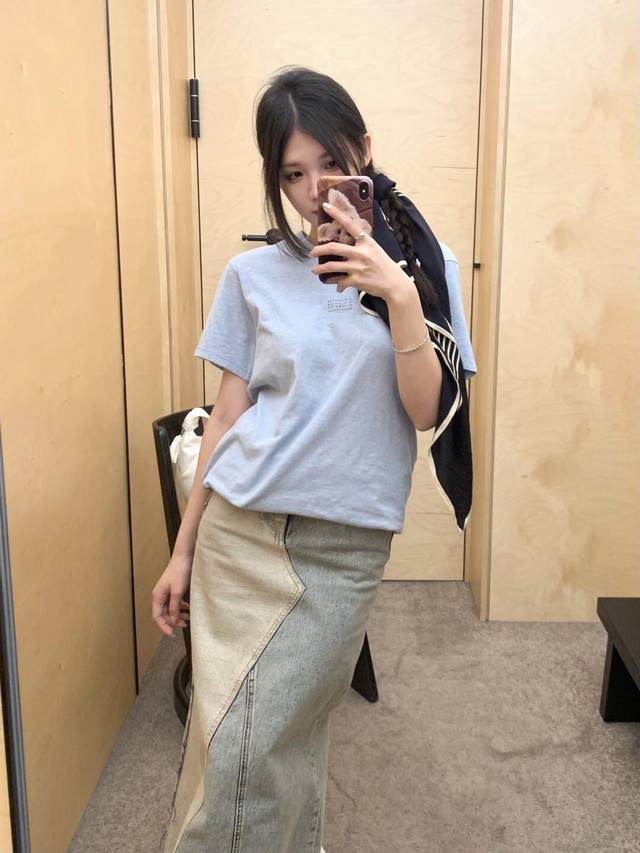 Maison Margi*La 25Ss春夏新款 雾霾蓝印花圆领短袖T恤丨独家高版出品！超级舒适的T恤 夏天穿搭最佳选择 日常出街必备 整体上身效果干净清爽这样