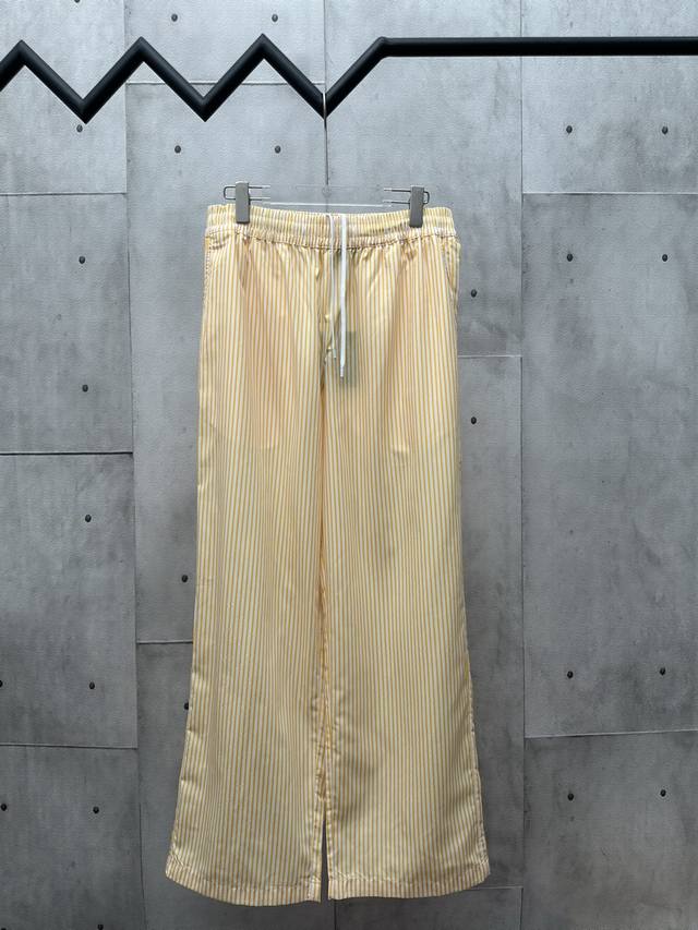 Lv 25Ss新款字母条纹抽绳休闲裤长裤 尺码：S M L Xl