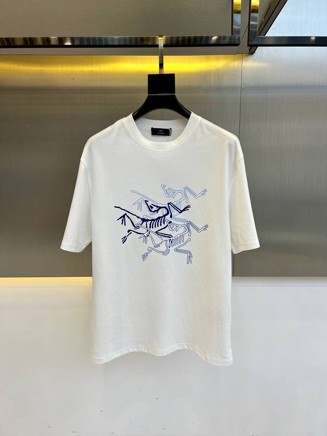 顶级版本 区别通货 2025 Arcteryx 始祖鸟 夏季新款 重磅推出双纱纯棉面料短袖 春夏走秀款 个性独家款式 男女同款 采用进口定制定染面料 后领锁链底