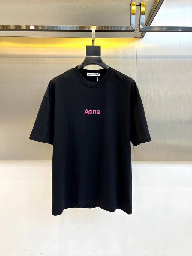 顶级版本 区别通货 2025 Acne Studiosl 夏季新款 重磅推出双纱纯棉面料短袖 春夏走秀款 个性独家款式 男女同款 采用进口定制定染面料 后领锁链