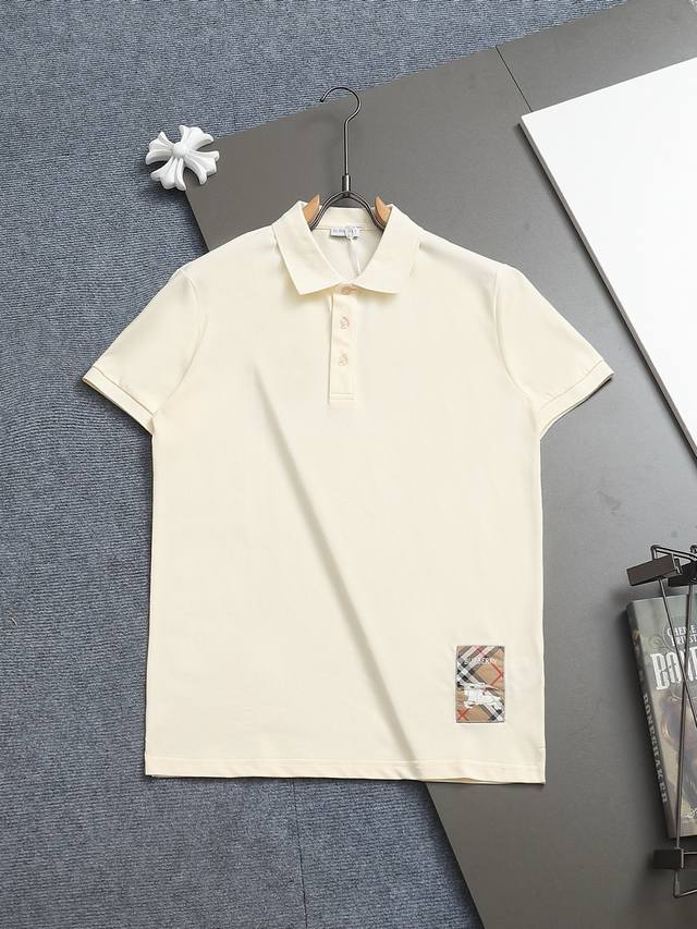巴宝莉 Burberry 微宽版型M-3Xl 25Ss最新最顶级独家限定 徽章战马专柜款 超爆翻领纽扣Polo衫 经典战马精美工艺 320克朱地面料T恤作为奢侈