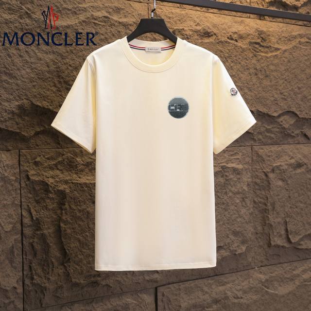 实拍 Nfc芯片感应 Moncler 蒙口 短袖T恤 2025专柜首发新款进口毛巾绣标识短袖T恤 面料：原版同步300克重双纱100%纯棉 超高质感，丝滑厚实透