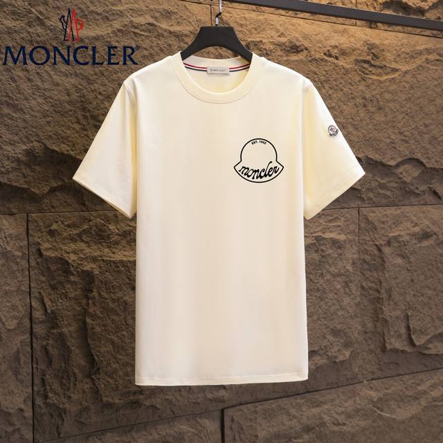 实拍 Nfc芯片感应 Moncler 蒙口 短袖T恤 2025独家发售新款个性简约标识短袖T恤 面料：原版同步300克重双纱100%纯棉 超高质感，丝滑厚实透气