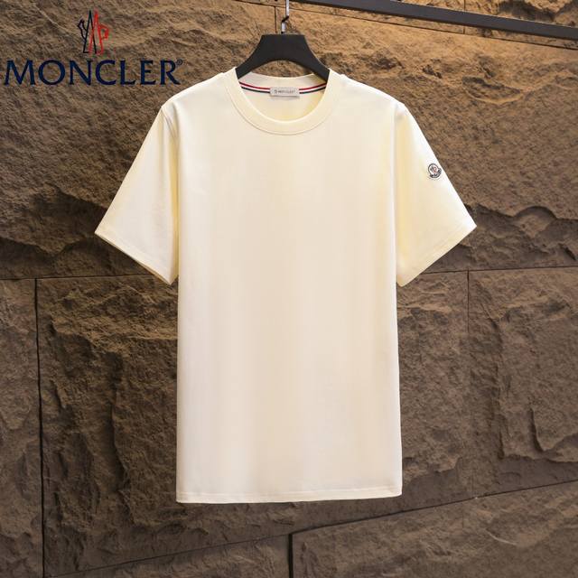 实拍 Nfc芯片感应 Moncler 蒙口 短袖T恤 2025专柜同步发售新款个性简约标识短袖T恤 面料：原版同步300克重双纱100%纯棉 超高质感，丝滑厚实