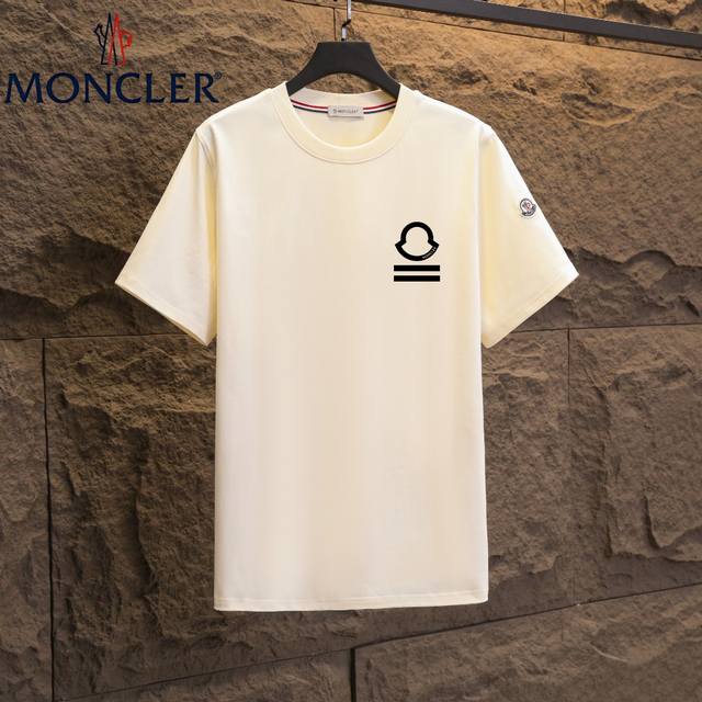 实拍 Nfc芯片感应 Moncler 蒙口 短袖T恤 2025专柜同步发售新款个性简约标识短袖T恤 面料：原版同步300克重双纱100%纯棉 超高质感，丝滑厚实