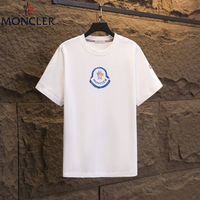 实拍 Nfc芯片感应 Moncler 蒙口 短袖T恤 2025专柜同步发售新款个性简约标识短袖T恤 面料：原版同步300克重双纱100%纯棉 超高质感，丝滑厚实