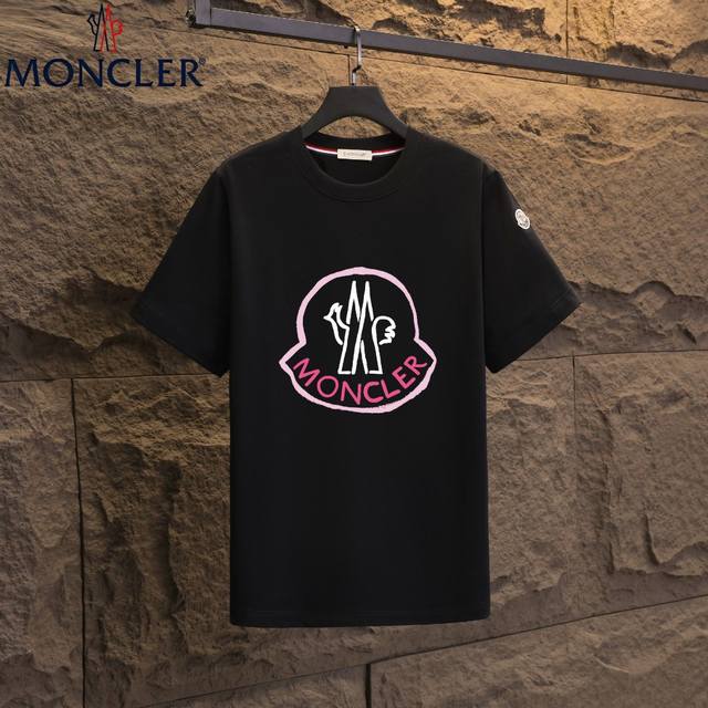 实拍 Nfc芯片感应 Moncler 蒙口 短袖T恤 2025专柜同步发售新款个性简约标识短袖T恤 面料：原版同步300克重双纱100%纯棉 超高质感，丝滑厚实