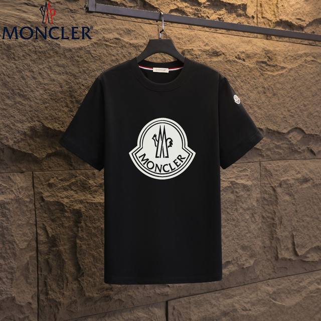 实拍 Nfc芯片感应 Moncler 蒙口 短袖T恤 2025专柜同步发售新款个性简约标识短袖T恤 面料：原版同步300克重双纱100%纯棉 超高质感，丝滑厚实