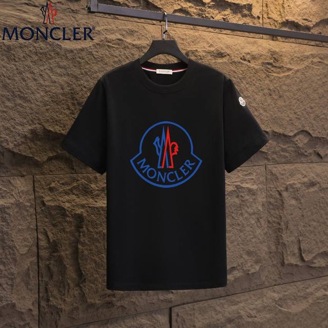实拍 Nfc芯片感应 Moncler 蒙口 短袖T恤 2025专柜同步发售新款个性简约标识短袖T恤 面料：原版同步300克重双纱100%纯棉 超高质感，丝滑厚实