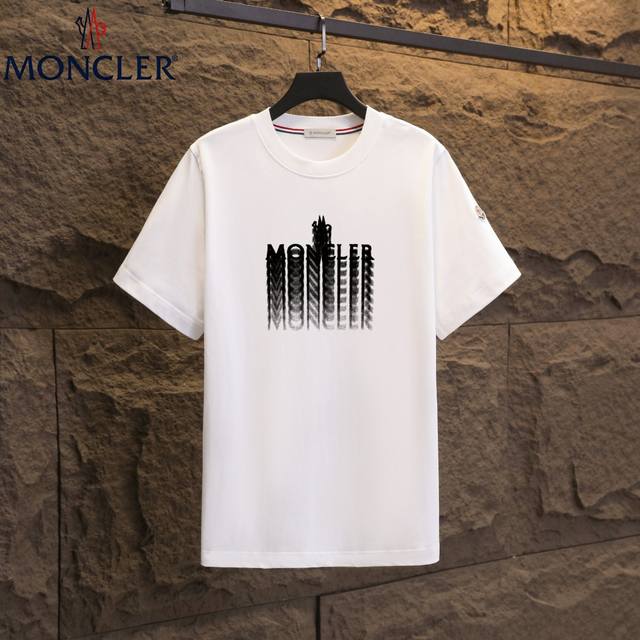 实拍 Nfc芯片感应 Moncler 蒙口 短袖T恤 2025专柜同步发售新款个性简约标识短袖T恤 面料：原版同步300克重双纱100%纯棉 超高质感，丝滑厚实