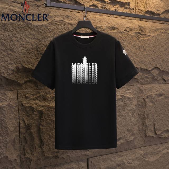 实拍 Nfc芯片感应 Moncler 蒙口 短袖T恤 2025专柜同步发售新款个性简约标识短袖T恤 面料：原版同步300克重双纱100%纯棉 超高质感，丝滑厚实