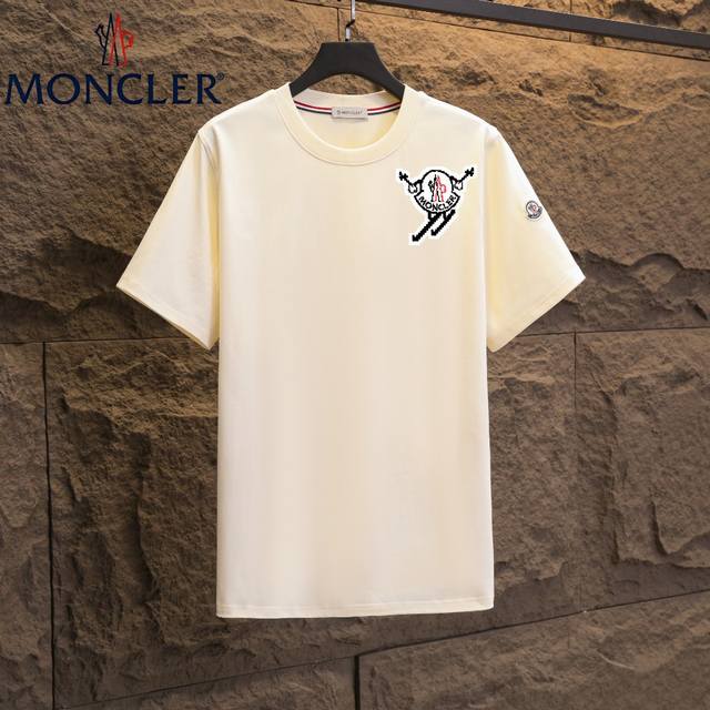 实拍 Nfc芯片感应 Moncler 蒙口 短袖T恤 2025专柜同步发售新款个性简约标识短袖T恤 面料：原版同步300克重双纱100%纯棉 超高质感，丝滑厚实
