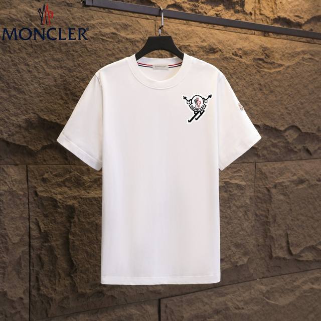 实拍 Nfc芯片感应 Moncler 蒙口 短袖T恤 2025专柜同步发售新款个性简约标识短袖T恤 面料：原版同步300克重双纱100%纯棉 超高质感，丝滑厚实