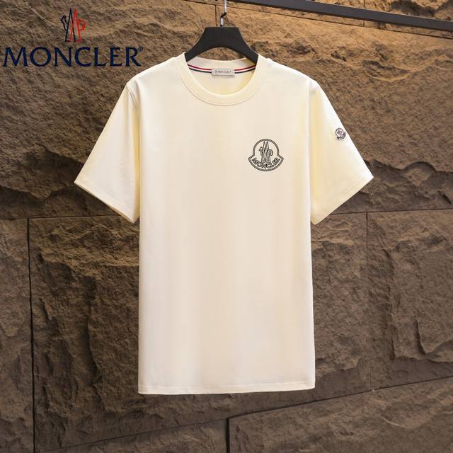 实拍 Nfc芯片感应 Moncler 蒙口 短袖T恤 2025专柜同步发售新款个性简约标识短袖T恤 面料：原版同步300克重双纱100%纯棉 超高质感，丝滑厚实