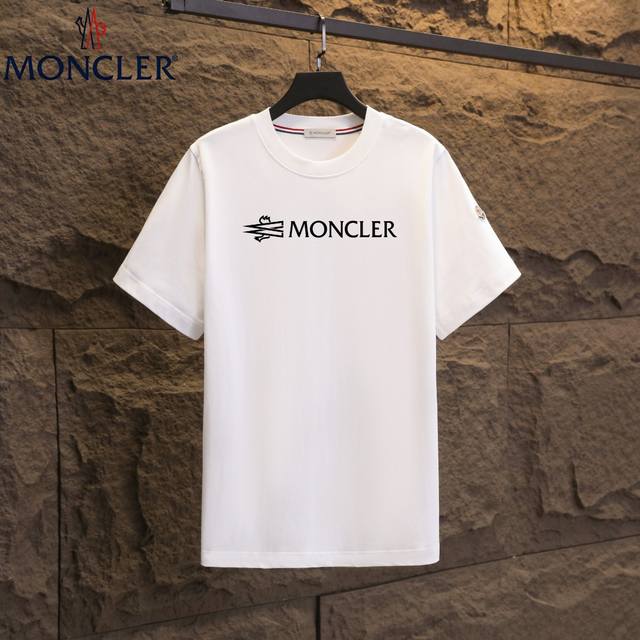 实拍 Nfc芯片感应 Moncler 蒙口 短袖T恤 2025专柜同步发售新款个性简约标识短袖T恤 面料：原版同步300克重双纱100%纯棉 超高质感，丝滑厚实