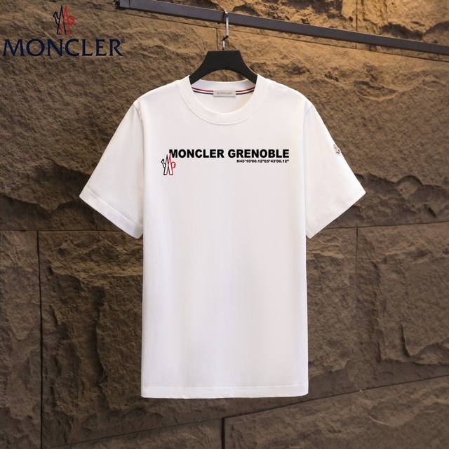 实拍 Nfc芯片感应 Moncler 蒙口 短袖T恤 2025专柜同步发售新款个性简约标识短袖T恤 面料：原版同步300克重双纱100%纯棉 超高质感，丝滑厚实