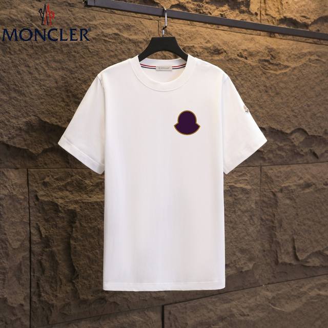 实拍 Nfc芯片感应 Moncler 蒙口 短袖T恤 2025专柜同步发售新款个性简约标识短袖T恤 面料：原版同步300克重双纱100%纯棉 超高质感，丝滑厚实