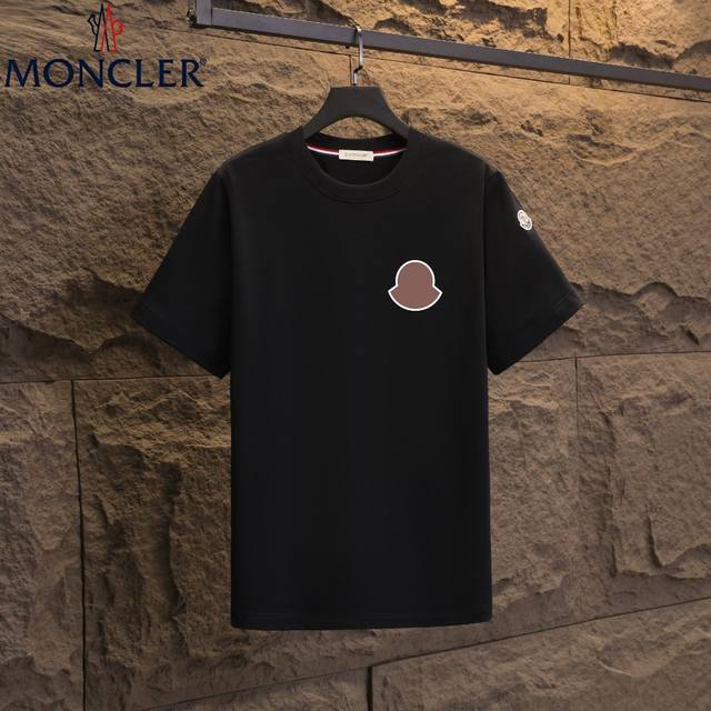 实拍 Nfc芯片感应 Moncler 蒙口 短袖T恤 2025专柜同步发售新款个性简约标识短袖T恤 面料：原版同步300克重双纱100%纯棉 超高质感，丝滑厚实