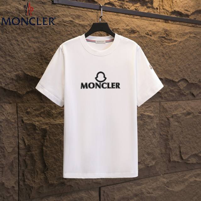 实拍 Nfc芯片感应 Moncler 蒙口 短袖T恤 2025专柜同步发售新款个性简约标识短袖T恤 面料：原版同步300克重双纱100%纯棉 超高质感，丝滑厚实