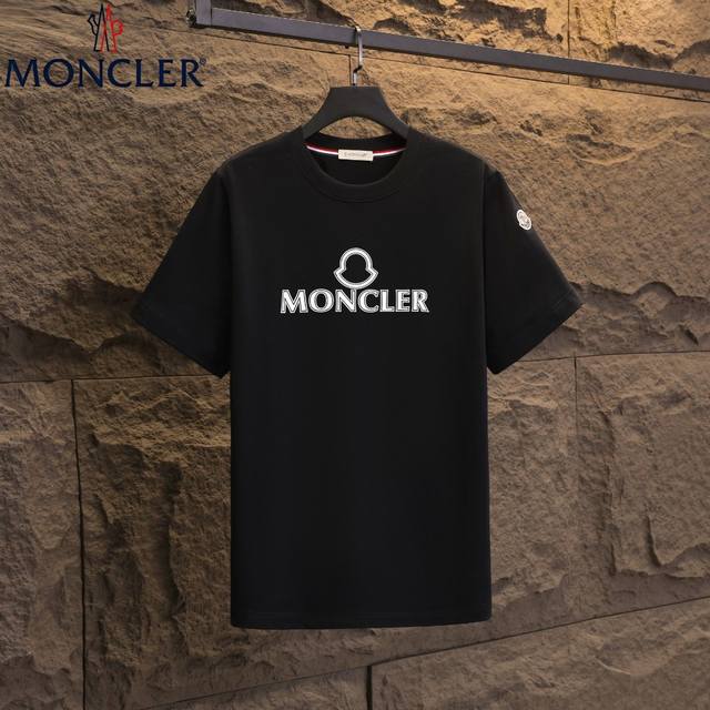 实拍 Nfc芯片感应 Moncler 蒙口 短袖T恤 2025专柜同步发售新款个性简约标识短袖T恤 面料：原版同步300克重双纱100%纯棉 超高质感，丝滑厚实