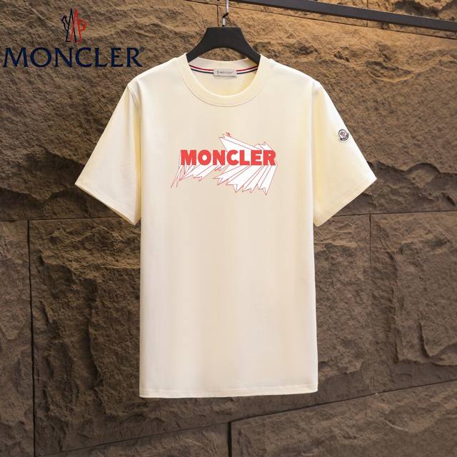 实拍 Nfc芯片感应 Moncler 蒙口 短袖T恤 2025专柜同步发售新款个性简约标识短袖T恤 面料：原版同步300克重双纱100%纯棉 超高质感，丝滑厚实
