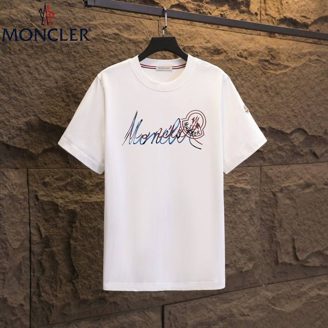 实拍 Nfc芯片感应 Moncler 蒙口 短袖T恤 2025专柜同步发售新款个性简约标识短袖T恤 面料：原版同步300克重双纱100%纯棉 超高质感，丝滑厚实