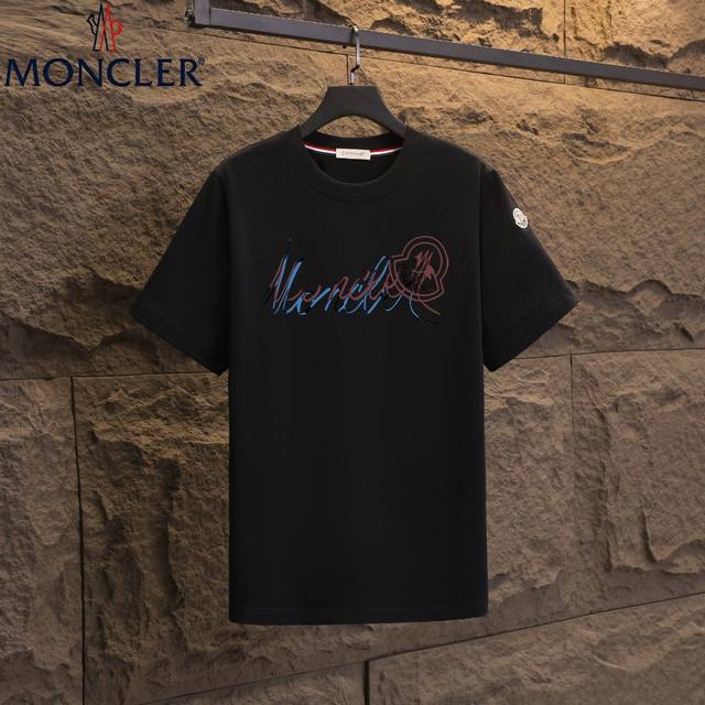 实拍 Nfc芯片感应 Moncler 蒙口 短袖T恤 2025专柜同步发售新款个性简约标识短袖T恤 面料：原版同步300克重双纱100%纯棉 超高质感，丝滑厚实