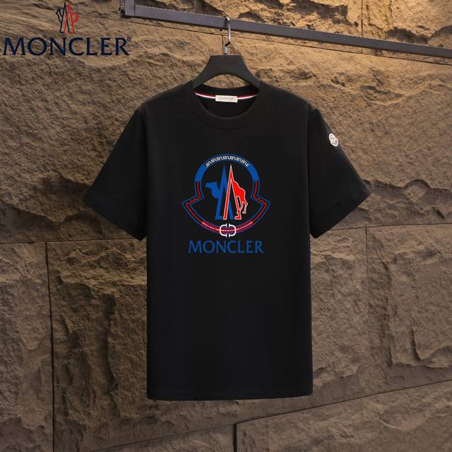 实拍 Nfc芯片感应 Moncler 蒙口 短袖T恤 2025专柜同步发售新款个性简约标识短袖T恤 面料：原版同步300克重双纱100%纯棉 超高质感，丝滑厚实