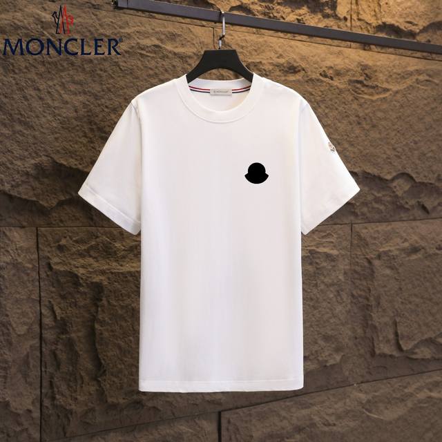 实拍 Nfc芯片感应 Moncler 蒙口 短袖T恤 2025专柜同步发售新款个性简约标识短袖T恤 面料：原版同步300克重双纱100%纯棉 超高质感，丝滑厚实