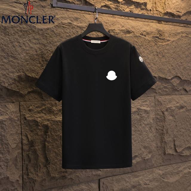 实拍 Nfc芯片感应 Moncler 蒙口 短袖T恤 2025专柜同步发售新款个性简约标识短袖T恤 面料：原版同步300克重双纱100%纯棉 超高质感，丝滑厚实