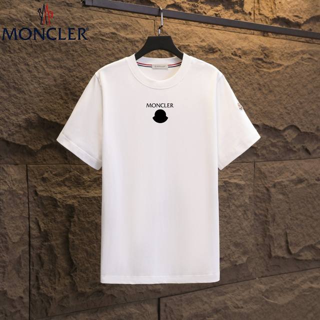 实拍 Nfc芯片感应 Moncler 蒙口 短袖T恤 2025专柜同步发售新款个性简约标识短袖T恤 面料：原版同步300克重双纱100%纯棉 超高质感，丝滑厚实