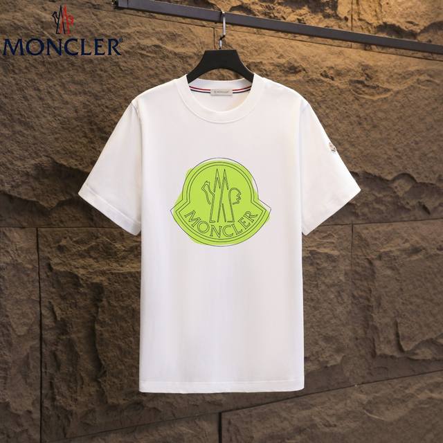 实拍 Nfc芯片感应 Moncler 蒙口 短袖T恤 2025专柜同步发售新款个性简约标识短袖T恤 面料：原版同步300克重双纱100%纯棉 超高质感，丝滑厚实