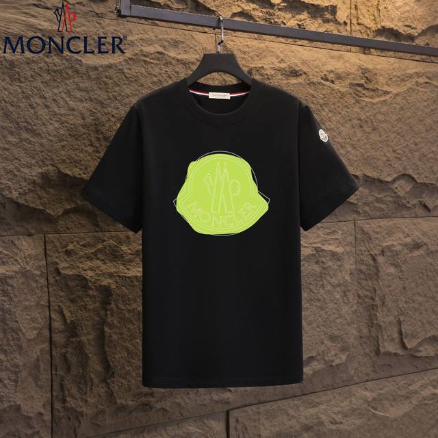 实拍 Nfc芯片感应 Moncler 蒙口 短袖T恤 2025专柜同步发售新款个性简约标识短袖T恤 面料：原版同步300克重双纱100%纯棉 超高质感，丝滑厚实