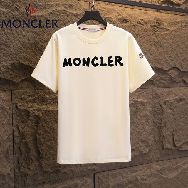 实拍 Nfc芯片感应 Moncler 蒙口 短袖T恤 2025专柜同步发售新款个性简约标识短袖T恤 面料：原版同步300克重双纱100%纯棉 超高质感，丝滑厚实