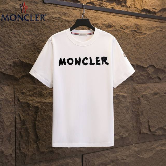 实拍 Nfc芯片感应 Moncler 蒙口 短袖T恤 2025专柜同步发售新款个性简约标识短袖T恤 面料：原版同步300克重双纱100%纯棉 超高质感，丝滑厚实