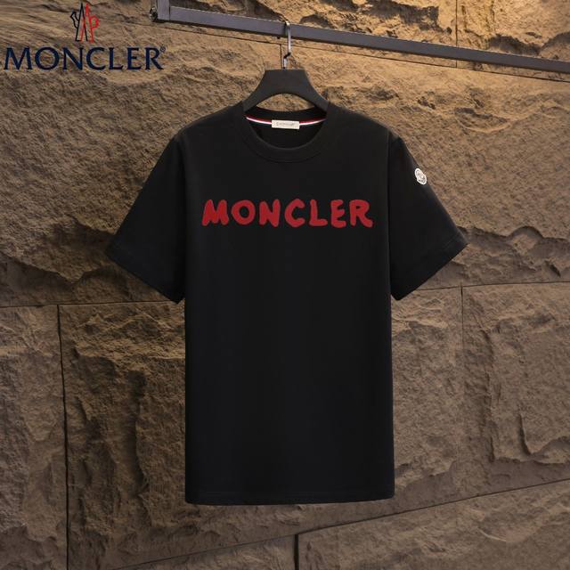 实拍 Nfc芯片感应 Moncler 蒙口 短袖T恤 2025专柜同步发售新款个性简约标识短袖T恤 面料：原版同步300克重双纱100%纯棉 超高质感，丝滑厚实