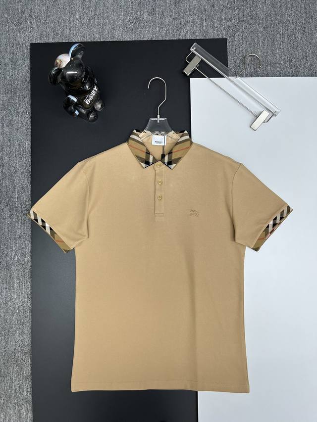 Burberry 巴宝莉领袖格纹战马刺绣新款Polo衫 原版面料 官方同款 采用210克纯棉珠地面料，定制 同缸染面料 手感非常舒服爽滑 版型挺阔有型 一线品牌